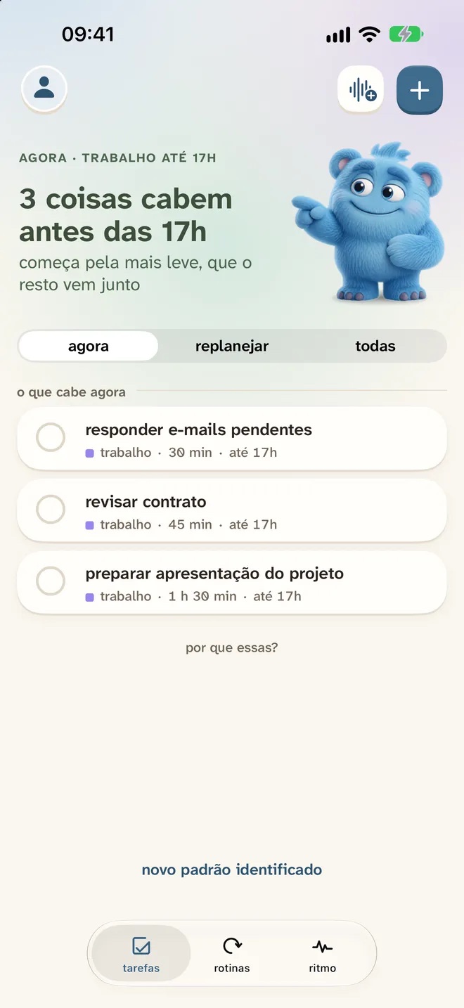 Tela Agora do My Plan Buddy